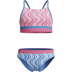 image:imageSpeedo Girls Swimsuit Two Piece Bikini SetWavy Stripe Periwinkle Blue