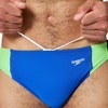 image:imageSpeedo Mens Swimsuit Brief Eco Flex 2 Outseam BeachstarBlock Deep SapphireScreaming Green