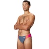 image:imageSpeedo Mens Swimsuit Brief Eco Flex 2 Outseam BeachstarBlock Grey LeadTropical Coral