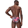 image:imageSpeedo Mens Swimsuit Brief Eco Flex 2 Outseam BeachstarCut Flowers Grey Lead