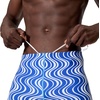 image:imageSpeedo Mens Swimsuit Square Leg Eco Flex BeachstarSonar Stripe Deep Sapphire