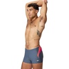 image:imageSpeedo Mens Swimsuit Square Leg Eco Flex BeachstarSplice Grey LeadTropical Coral