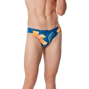 image:imageSpeedo Mens Swimsuit Brief Creora Highclo PrintedVibe Delphinium Blue
