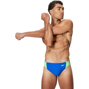 image:imageSpeedo Mens Swimsuit Brief Eco Flex 2 Outseam BeachstarBlock Deep SapphireScreaming Green