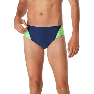 image:imageSpeedo Mens Swimsuit Brief Eco Prolt Solid AdultSplice Team NavyBright Green