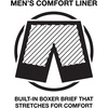 image:imageSpeedo Mens Swim Trunk Knee Length Volley Comfort Liner Solid20 Speedo Black