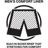 image:imageSpeedo Mens Swim Trunk Knee Length Volley Comfort Liner Solid20 Speedo Navy