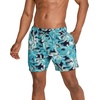 image:imageSpeedo Mens Swim Trunk Short Length Redondo Comfort Liner PrintSwim TrunksPalm Peacoat