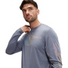 image:imageSpeedo Mens Uv Swim Shirt Graphic Long Sleeve TeeWave Peacoat