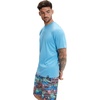 image:imageSpeedo Mens Uv Swim Shirt Graphic Short Sleeve TeeTranquil Blue