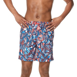 image:imageSpeedo Mens Swim Trunk Mid Length Redondo PrintedTriangle High Risk Red