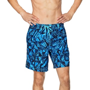 image:imageSpeedo Mens Swim Trunk Mid Length Redondo PrintedTriangle Peacoat