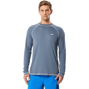 image:imageSpeedo Mens UV Swim Shirt Long Sleeve Loose Fit Easy TeeLoose Deep Steel