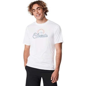image:imageSpeedo Mens Uv Swim Shirt Graphic Short Sleeve TeeBright White