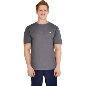 image:imageSpeedo Mens Uv Swim Shirt Graphic Short Sleeve TeeHexagon Peacoat