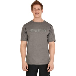 image:imageSpeedo Mens Uv Swim Shirt Graphic Short Sleeve TeeHexalator Anthracite