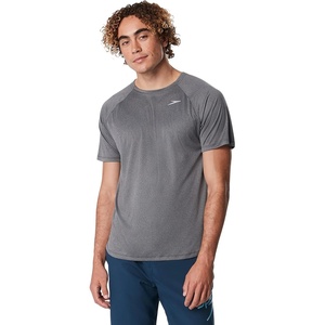 image:imageSpeedo Mens Uv Swim Shirt ShortSleeve Loose Fit Easy TeeBlack Heather