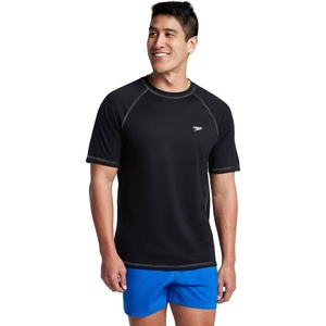 image:imageSpeedo Mens Uv Swim Shirt ShortSleeve Loose Fit Easy TeeLoose Speedo Black