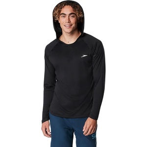 image:imageSpeedo mens Uv Swim Shirt Long Sleeve Fitness RashguardHooded Anthracite