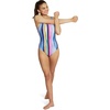 image:imageSpeedo Womens Swimsuit One Piece Adjustable Square Neck Contemporary CutRainbow Stripe