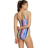 image:imageSpeedo Womens Swimsuit One Piece Adjustable Square Neck Contemporary CutRainbow Stripe