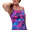 image:imageSpeedo Womens Swimsuit One Piece Endurance Shirred Tank Moderate CutAdj Glass Petals Peacoat