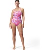 image:imageSpeedo Womens Swimsuit One Piece Endurance Shirred Tank Moderate CutAdj Kaluna Floral Neon Violet