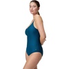 image:imageSpeedo Womens Swimsuit One Piece VNeck Strappy Back Contemporary CutAdjustable Dark Teal