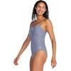 image:imageSpeedo Womens Swimsuit One Piece VNeck Strappy Back Contemporary CutTexture Cerulean Blue