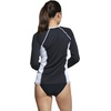image:imageSpeedo Womens Uv Swim Shirt Long Sleeve RashguardBlackWhite