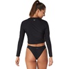 image:imageSpeedo Womens Uv Swim Shirt Long Sleeve RashguardCrop Sheen Speedo Black