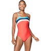 image:imageSpeedo Womens Swimsuit One Piece Adjustable Square Neck Contemporary CutBittersweet
