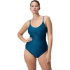 image:imageSpeedo Womens Swimsuit One Piece VNeck Strappy Back Contemporary CutAdjustable Dark Teal