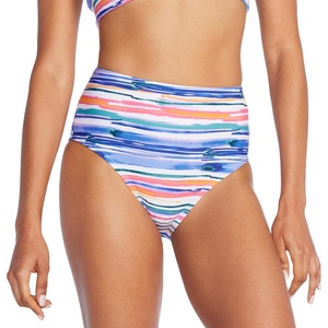 image:imageSpeedo Womens Swimsuit Bottom Bikini High WaistBrushed Stripe