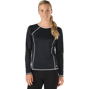 image:imageSpeedo Womens Uv Swim Shirt Long Sleeve RashguardSpeedo Black