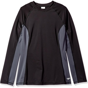 image:imageSpeedo Womens Uv Swim Shirt Long Sleeve RashguardSpeedo BlackGrey