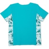 image:imageSpeedo Girls Uv Swim Shirt Short Sleeve Printed RashguardAruba Blue Splice