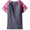 image:imageSpeedo Girls Uv Swim Shirt Short Sleeve Printed RashguardGrey