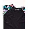 image:imageSpeedo Girls Uv Swim Shirt Short Sleeve Printed RashguardMulti Black