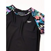 image:imageSpeedo Girls Uv Swim Shirt Short Sleeve Printed RashguardMulti Black