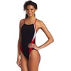 image:imageSpeedo Womens Swimsuit One Piece Endurance Cross Back Solid Adult Team ColorsBlackRed