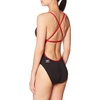 image:imageSpeedo Womens Swimsuit One Piece Endurance Cross Back Solid Adult Team ColorsBlackRed
