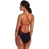 image:imageSpeedo Womens Swimsuit One Piece Endurance Cross Back Solid Adult Team ColorsBlackRed