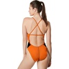 image:imageSpeedo Womens Swimsuit One Piece Endurance Cross Back Solid Adult Team ColorsEdge BlackOrange