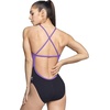 image:imageSpeedo Womens Swimsuit One Piece Endurance Cross Back Solid Adult Team ColorsSpark BlackPurple