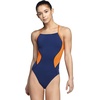 image:imageSpeedo Womens Swimsuit One Piece Endurance Cross Back Solid Adult Team ColorsSpark NavyOrange