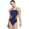 image:imageSpeedo Womens Swimsuit One Piece Endurance Cross Back Solid Adult Team ColorsSpark NavyOrange