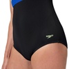 image:imageSpeedo Womens Swimsuit One Piece Sweetheart Moderate CutBanded AnthraciteMayan Blue