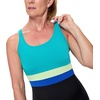 image:imageSpeedo Womens Swimsuit One Piece Sweetheart Moderate CutBanded AnthraciteMayan Blue
