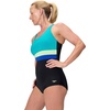 image:imageSpeedo Womens Swimsuit One Piece Sweetheart Moderate CutBanded AnthraciteMayan Blue